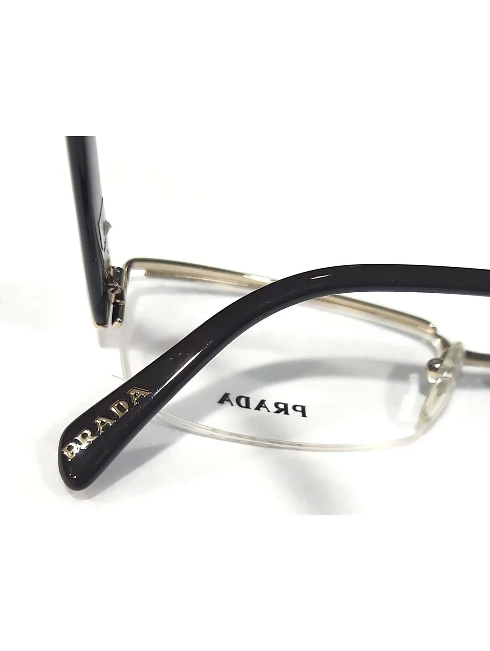 PRADA VPR53N AB6 101 Gold Brown Unisex Eyeglasses 53-17 140 Box READ